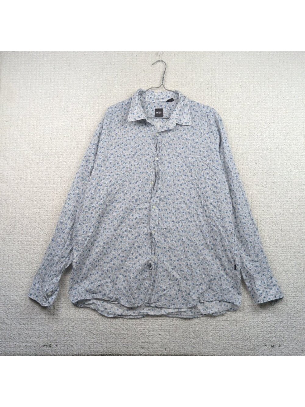 Hugo Boss Button Up Shirt Mens 2XL Doodle Gear AOP Men Preppy Lightweight